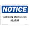 Signmission OSHA Notice, 5" Height, Carbon Monoxide Alarm Sign, 7" X 5", Landscape OS-NS-D-57-L-10440 - alternate 1